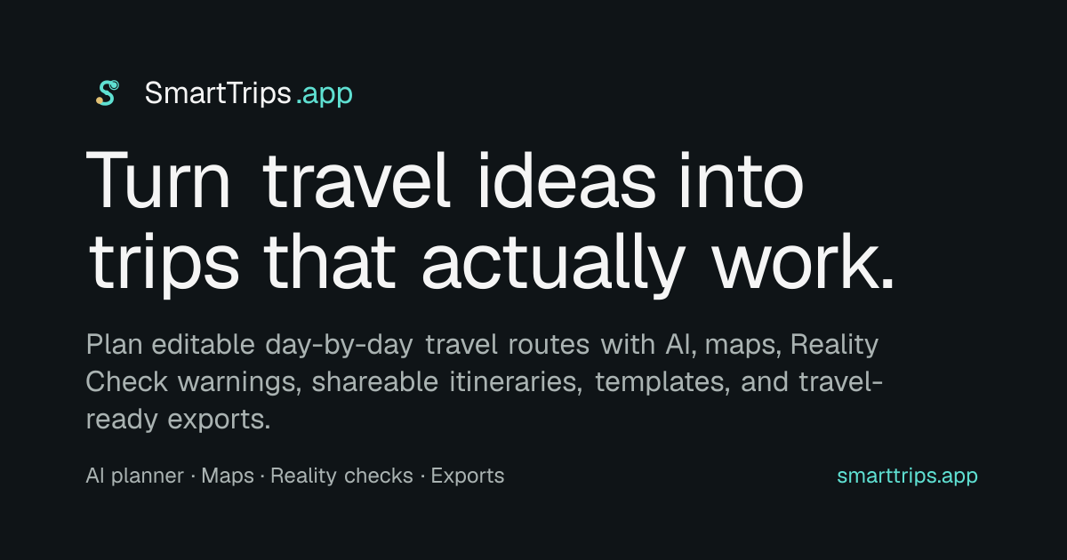 SmartTrips.app · Trình lập kế hoạch du lịch AI ưu tiên bản đồ